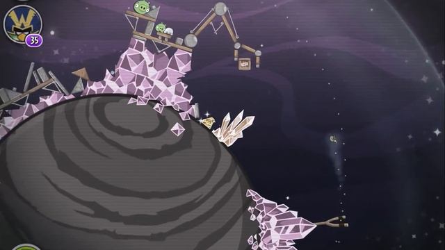 Angry Birds Space Cosmic Crystals Level M7-24 Mirror World Walkthrough 3 Star смотреть онлайн