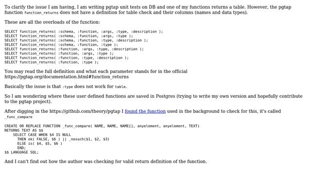 Databases: Where are user defined functions saved in PostgreSQL? смотреть онлайн