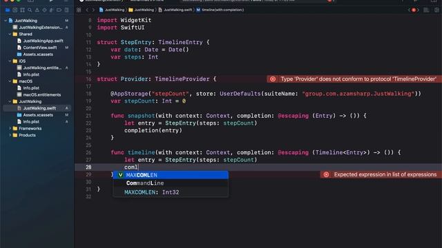 Pedometer Widget for Displaying Total Steps in SwiftUI смотреть онлайн