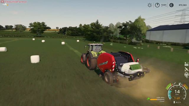 Mowing Clover & Alfalfa. Making 172 Silage Bales ⭐ Greenwich Valley #114 ⭐ FS19 4K TimeLapse смотреть онлайн