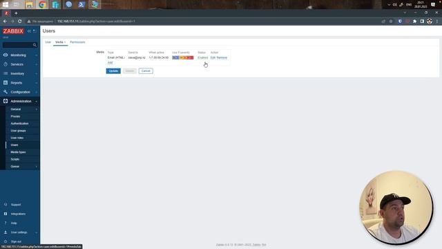 Zabbix. Настройка отправки уведомлений на почту смотреть онлайн