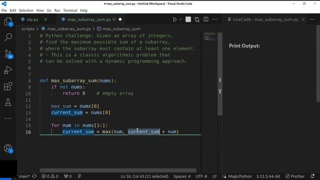 Coding Challenge: Find Max Subarray Sum смотреть онлайн