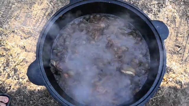 Узбекский плов в казане на костре, кум учит готовить смотреть онлайн