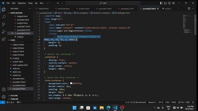 Create a Registration and Login Form with HTML and CSS - Step-by-Step Tutorial смотреть онлайн