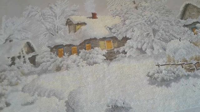 "Зима в деревне"готовая работа от Е.Мешковой. смотреть онлайн