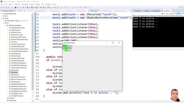 Lect 20: How to Use JMenuBar, JMenu, JMenuItem |Computer Programming 2 смотреть онлайн