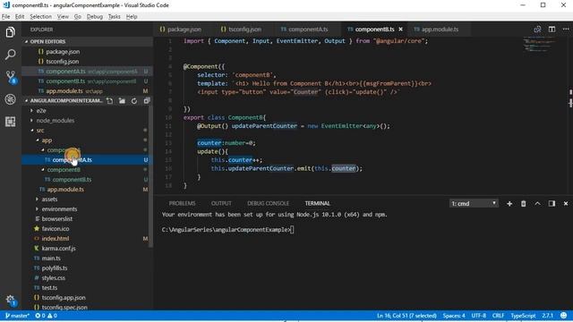 Angular - Child to parent component communication using @Output смотреть онлайн