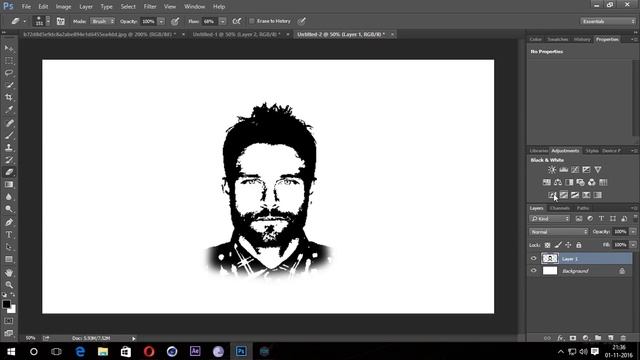 Adobe Photoshop tutorial-Simple Sketch like effect in 5 minutes смотреть онлайн