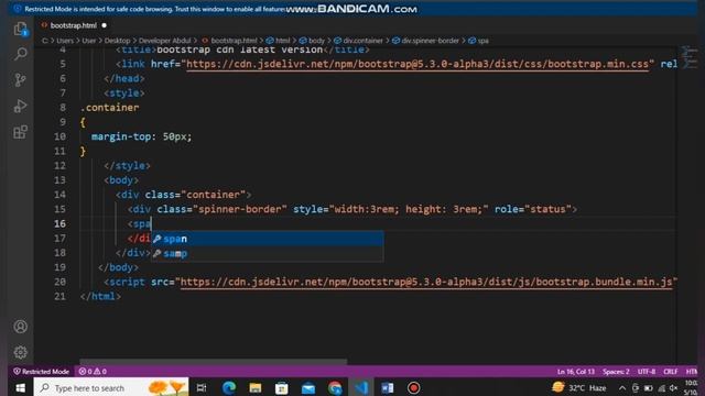 Bootstrap Spinners latest version by html css смотреть онлайн