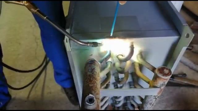 Пайка теплообменника сушильной машины смотреть онлайн