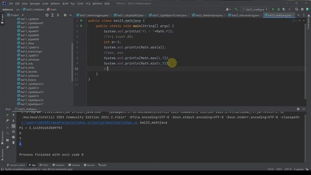 23. Thư viện toán học java - Làm việc với Math java - các hàm toán học java смотреть онлайн