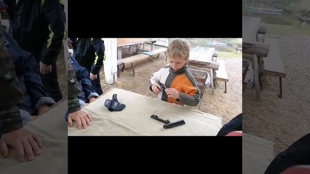 Тренировки с детьми, детский лагерь, начальная военная подготовка смотреть онлайн