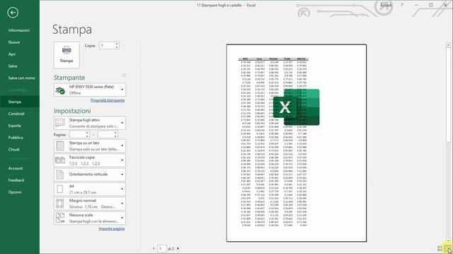 EXCEL #12 Stampare Fogli e Cartelle смотреть онлайн