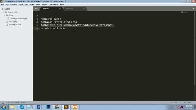 Create Password Protect folder using .htaccess смотреть онлайн