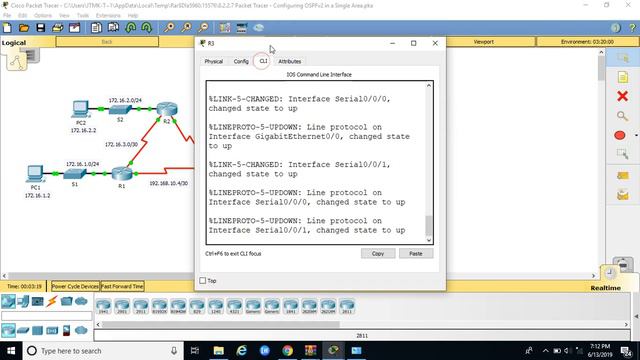 8.2.2.7 Packet Tracer - Configuring OSPFv2 in a Single Area смотреть онлайн