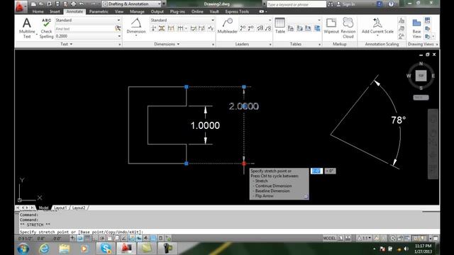 AutoCAD II 20-6 Dimension Grip Commands смотреть онлайн