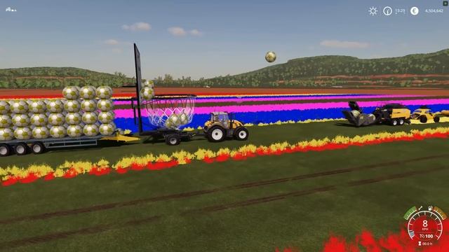 CRAZY TRAILER vs FENDT TRACTORS! COLORFUL BALL FARM! |Farming Simulator 19 смотреть онлайн