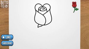 Как нарисовать розу из сердца