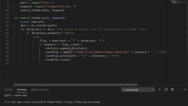 Search Through Directories to Find Keywords In Files with Python (Recursively) смотреть онлайн