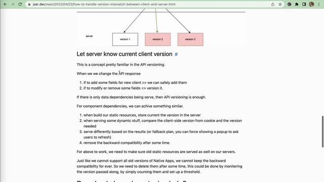 How to handle version mismatch between client and server? | JSer - Front-End Interview questions смотреть онлайн