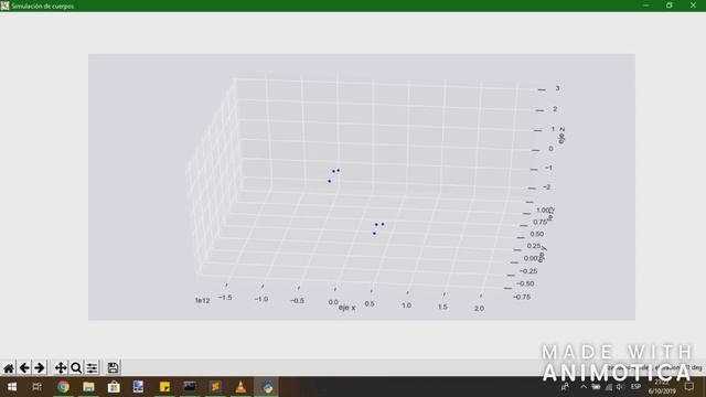 n bodies simulation with Python смотреть онлайн
