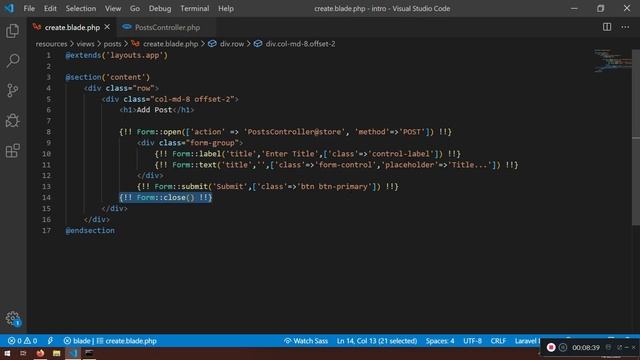 2 Laravel Collective HTML From And Data Validation смотреть онлайн