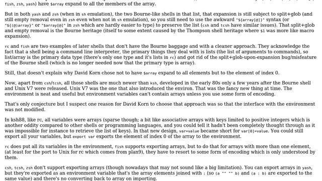 Unix & Linux: What is the rationale behind $array not expanding the whole array in ksh and bash? смотреть онлайн