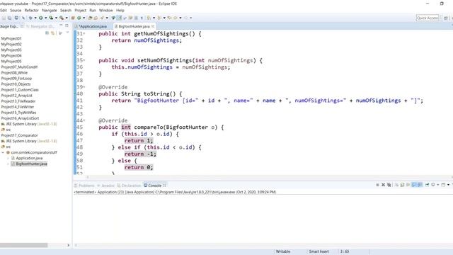 017 Java Programming - Sorting: Comparator vs. Comparable смотреть онлайн