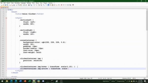 HTML & JS - How to make an incremental/clicker game - #2 CSS