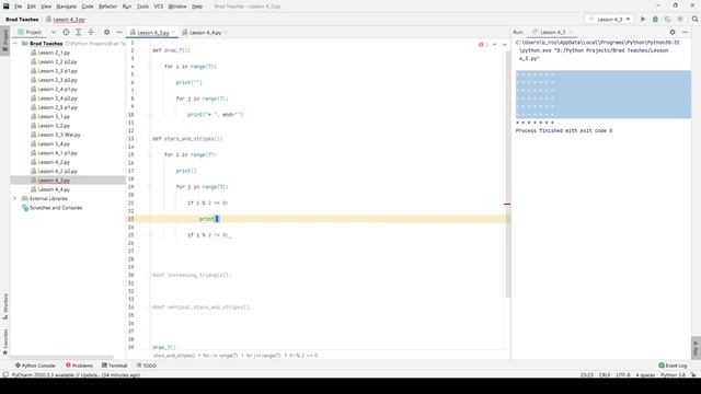 Python Lesson 4.3: Lab - Nested for Loops смотреть онлайн