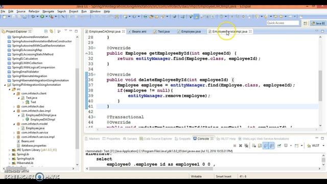 80.Spring JPA Integration using annotation_PART2 смотреть онлайн