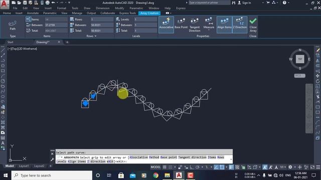 #29 How to use Path Array command in AutoCAD | Tutorial 29 | AutoCAD 2020 | Hindi/Urdu смотреть онлайн