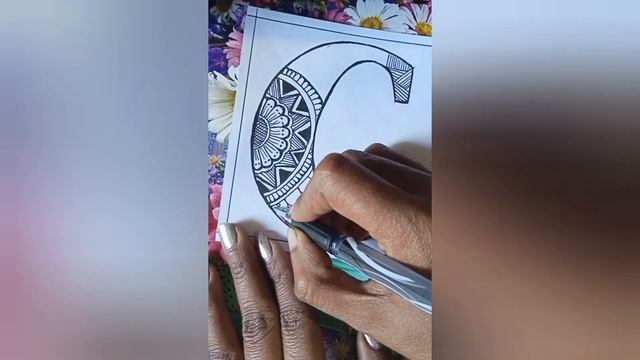How To Draw Mandala Art || Mandala Art for Beginners of Letter C || Step By Step || Easy смотреть онлайн