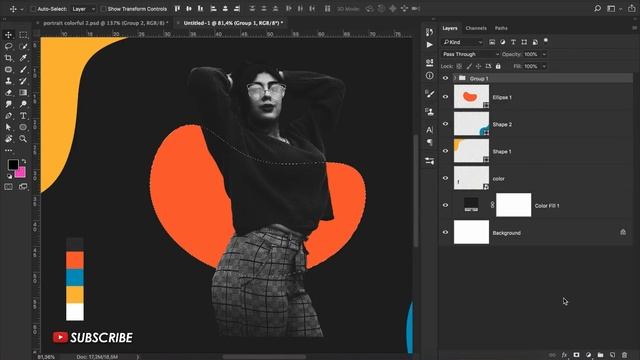 How To Create Flat Abstract Portrait Effect - Photoshop Tutorials