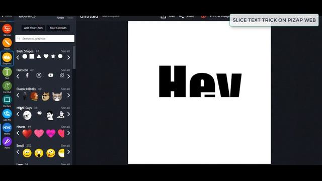 piZap's Quick Photo Editing Tutorial: Slice Text Trick on piZap Web смотреть онлайн