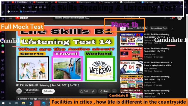 Full Test IELTS B1 Life Skills Speaking & Listening || Recent Exam Topics 2023 || All Parts Q &A смотреть онлайн