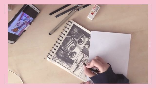drawing manga || my first video:) ! смотреть онлайн