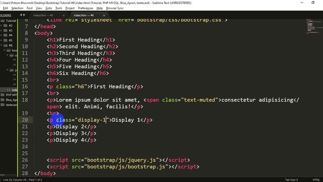 Bootstrap Tutorial [#6] | Typography смотреть онлайн