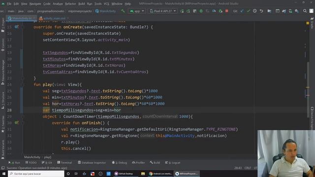 ? Crear un cronometro de cuenta regresiva 2da parte en Android Studio [30] смотреть онлайн
