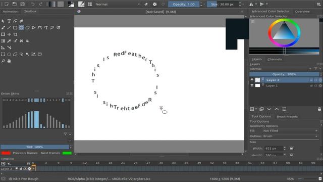 Krita Curved Text And Exporting смотреть онлайн