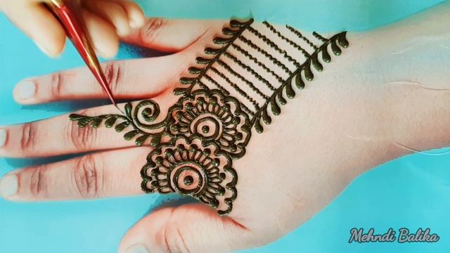 Very Simple Easy Stylish mehndi design | Simple mehndi design | Mehndi design смотреть онлайн