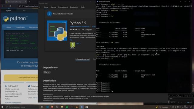?[ Python 3 ]- Cómo instalar python3 y virtualenv en W10 (3min) смотреть онлайн