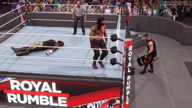 Full Match - Roman Reigns vs. Kevin Owens vs. Omos - WWE ROYAL RUMBLE 2022 смотреть онлайн
