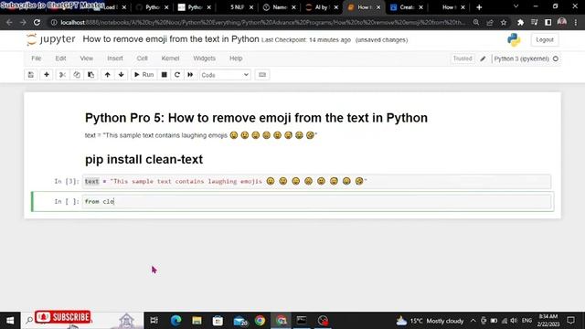Python Advance Program 6: Removing Emojis From Text In Python | ChatGPT Master смотреть онлайн