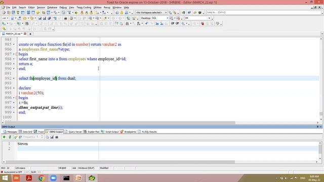 7.1 how to create function in oracle? смотреть онлайн