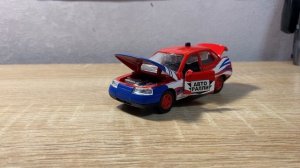 обзор модельной машинки ваз 2110 авто ралли от фирмы технопарк со звуком