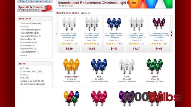 Red LED C9 Christmas Light Bulbs смотреть онлайн