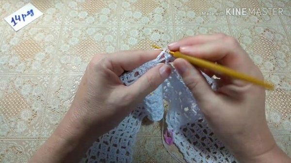 Ажурная кофточка регланом сверху крючком.Вяжем по Китайской схеме.3 часть.