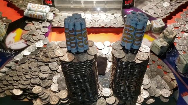 CASINO CATASTROPHE ... Inside The High Limit Coin Pusher Jackpot WON MONEY ASMR