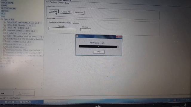 Вычитать Pin из опель зафира с помощью CarPROG